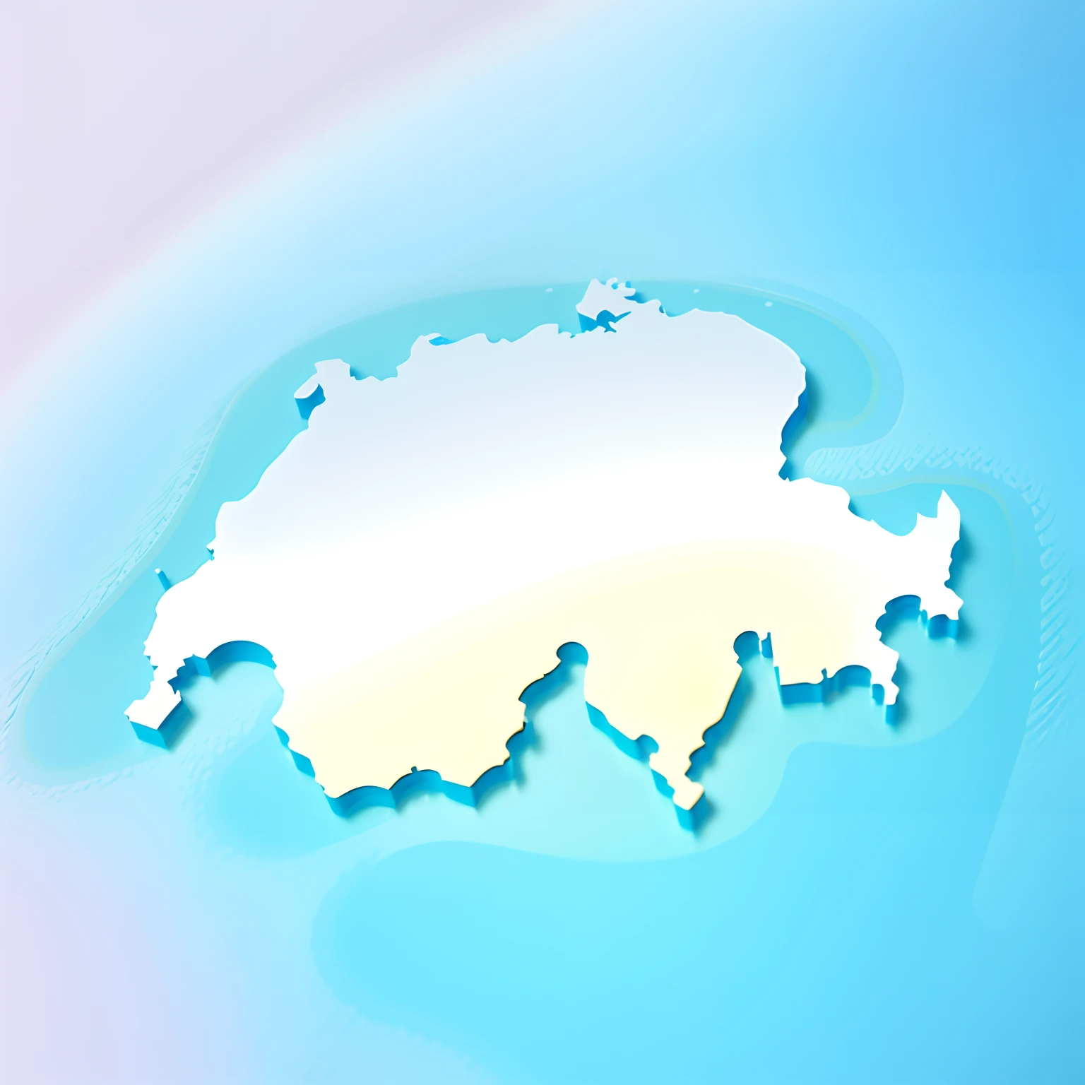 full depth of fields,Pubic area is clear,Close-up of a map of Switzerland, switzerland, Swiss design, 。.。.。.3D, modernism, Styling products,The background is clean,Only the map of Switzerland is displayed