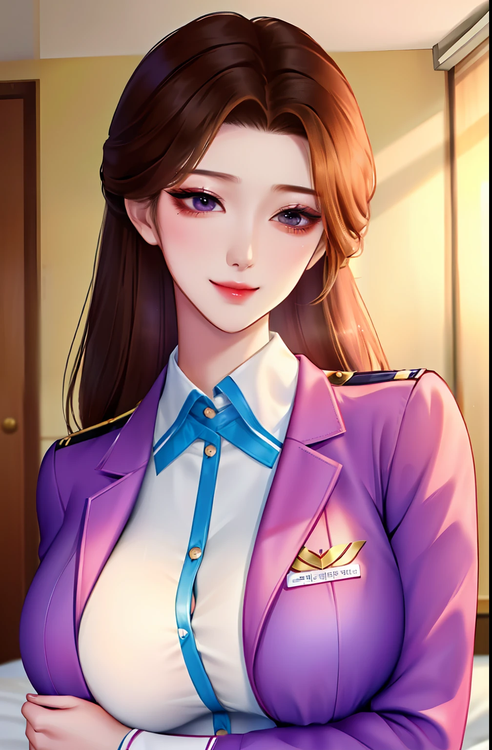 1girl,korean patient girl,very beautiful detailed face,patient torn uniform,super big breast,(P cup), hold a uniform,Gently smiling,sexy body,lying in a bed , Patient in injected on a chest