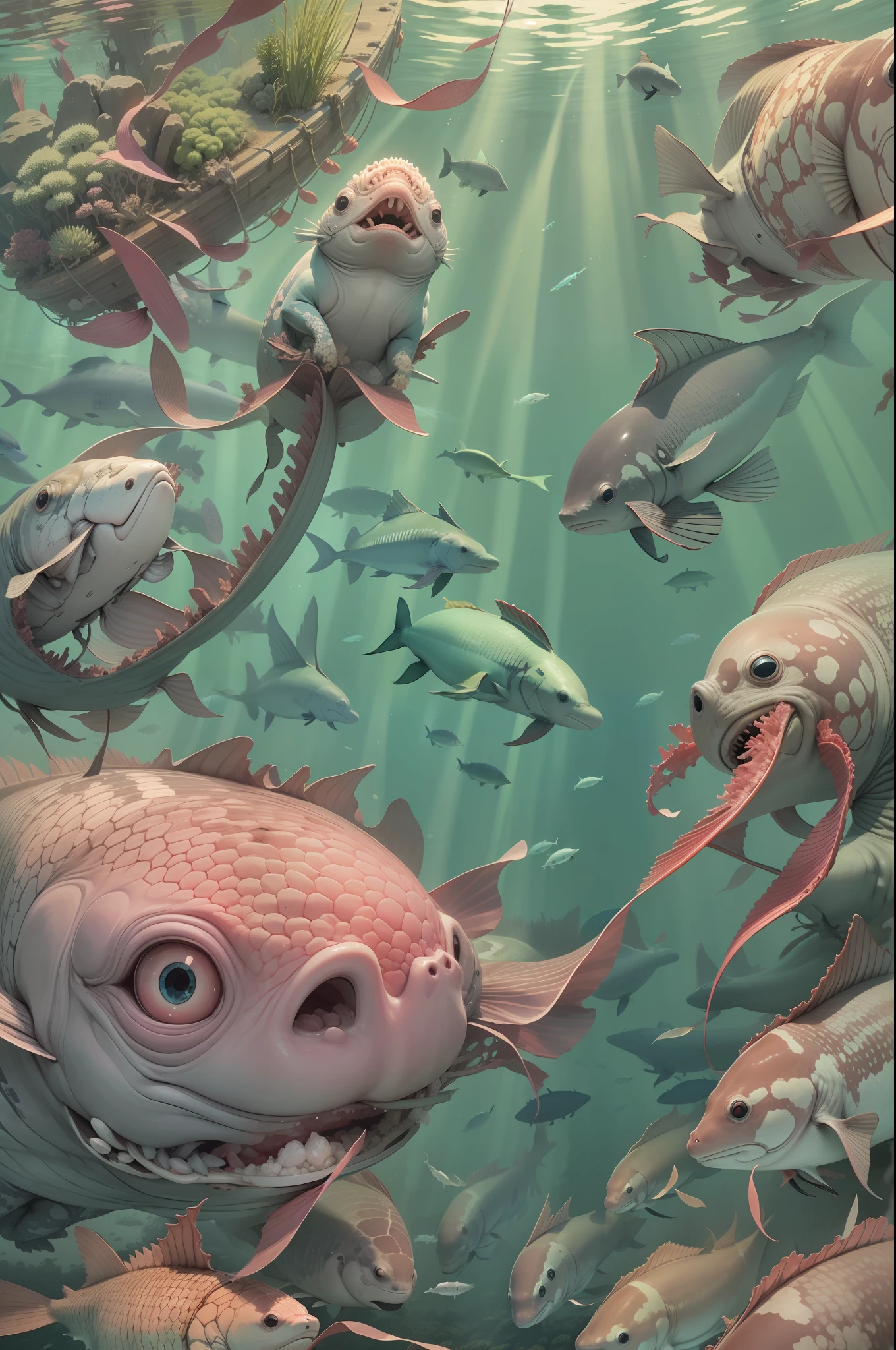 Nuclear contamination in Japan,Marine life variation,Oddly shaped marine animals,The terrifying underwater world