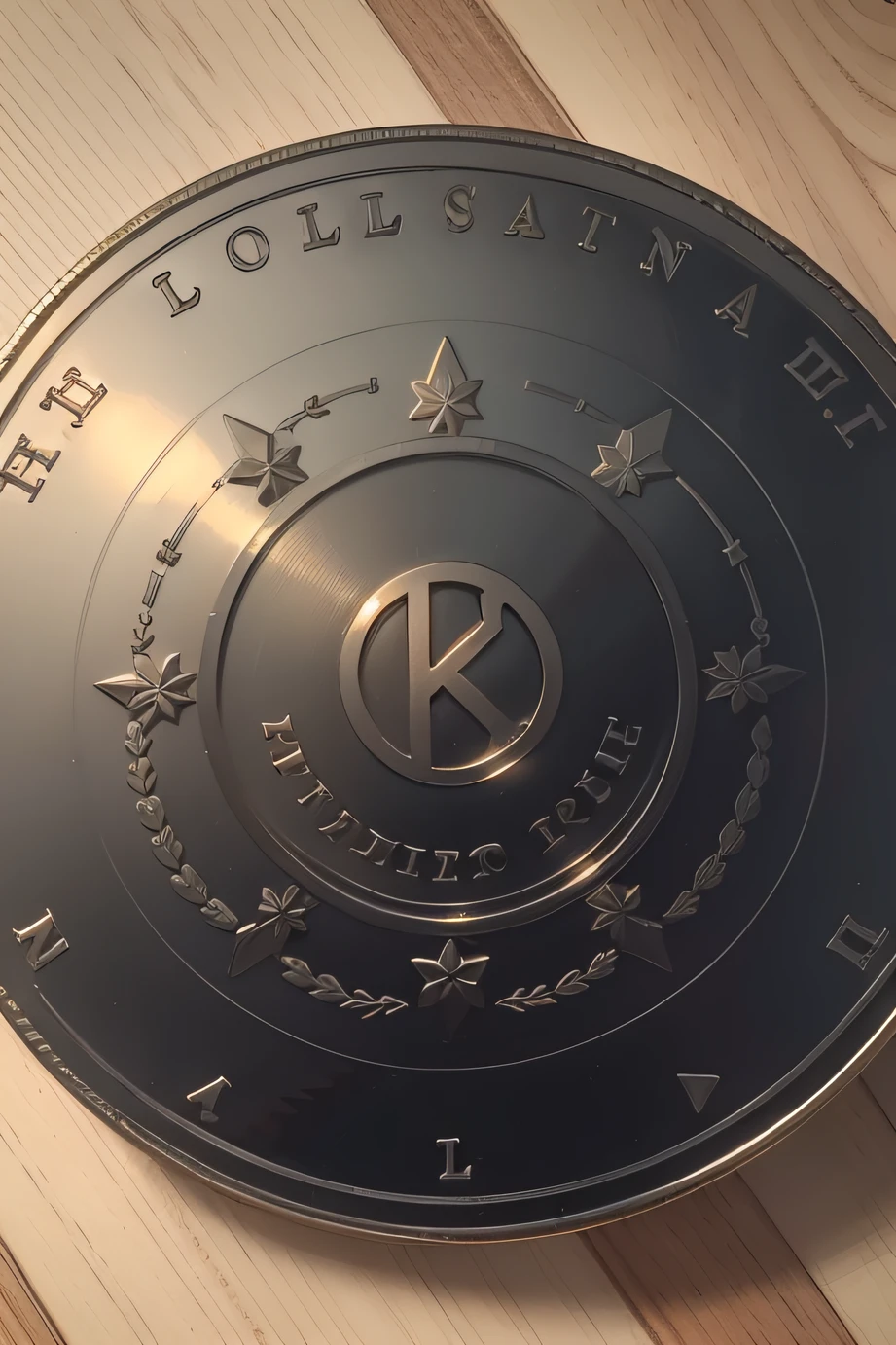 The single row of squares in the middle of the coin element LOGO generates a visible complete coin