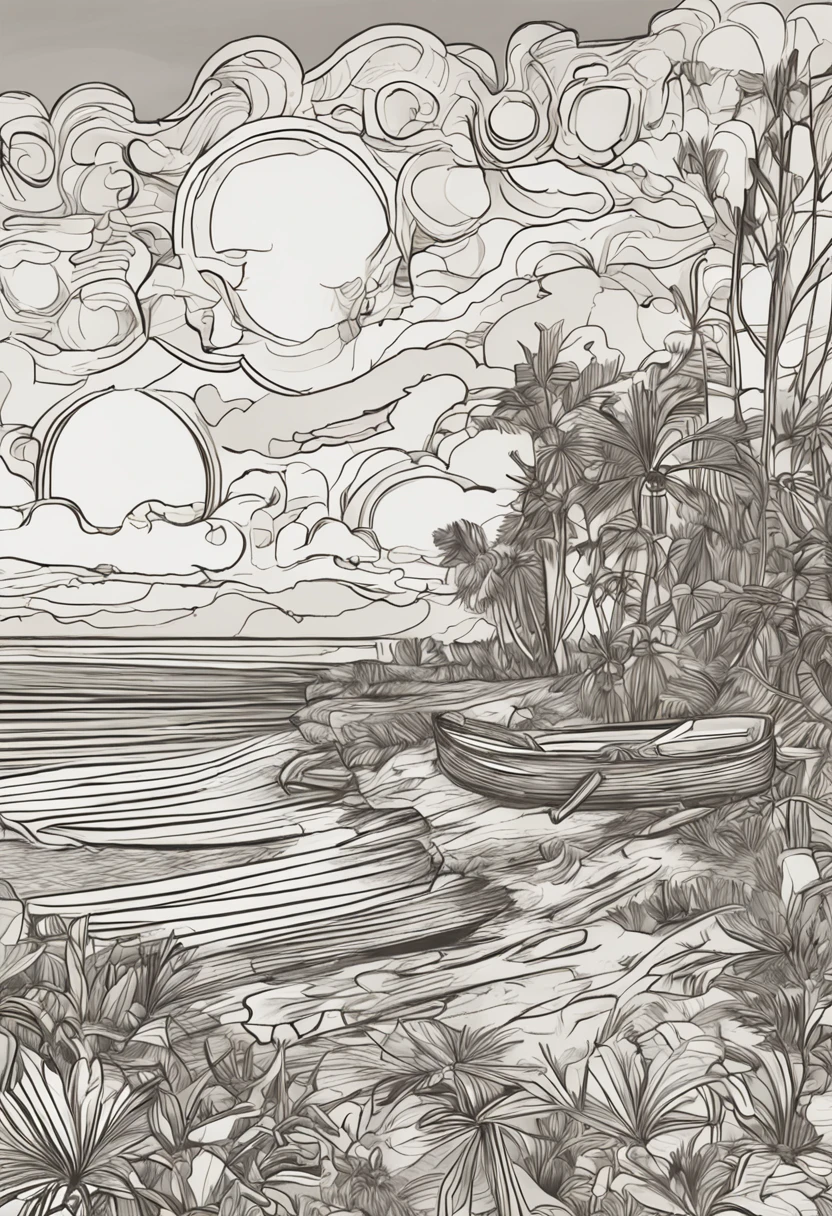 an oil painting of a beached, in the style of erich heckel, contour line, Børge Bredenbekk, raoul dufy, bentwood, pont-aven school, agfa vista --ar 2:3 --style raw --v 5.1 --s 750