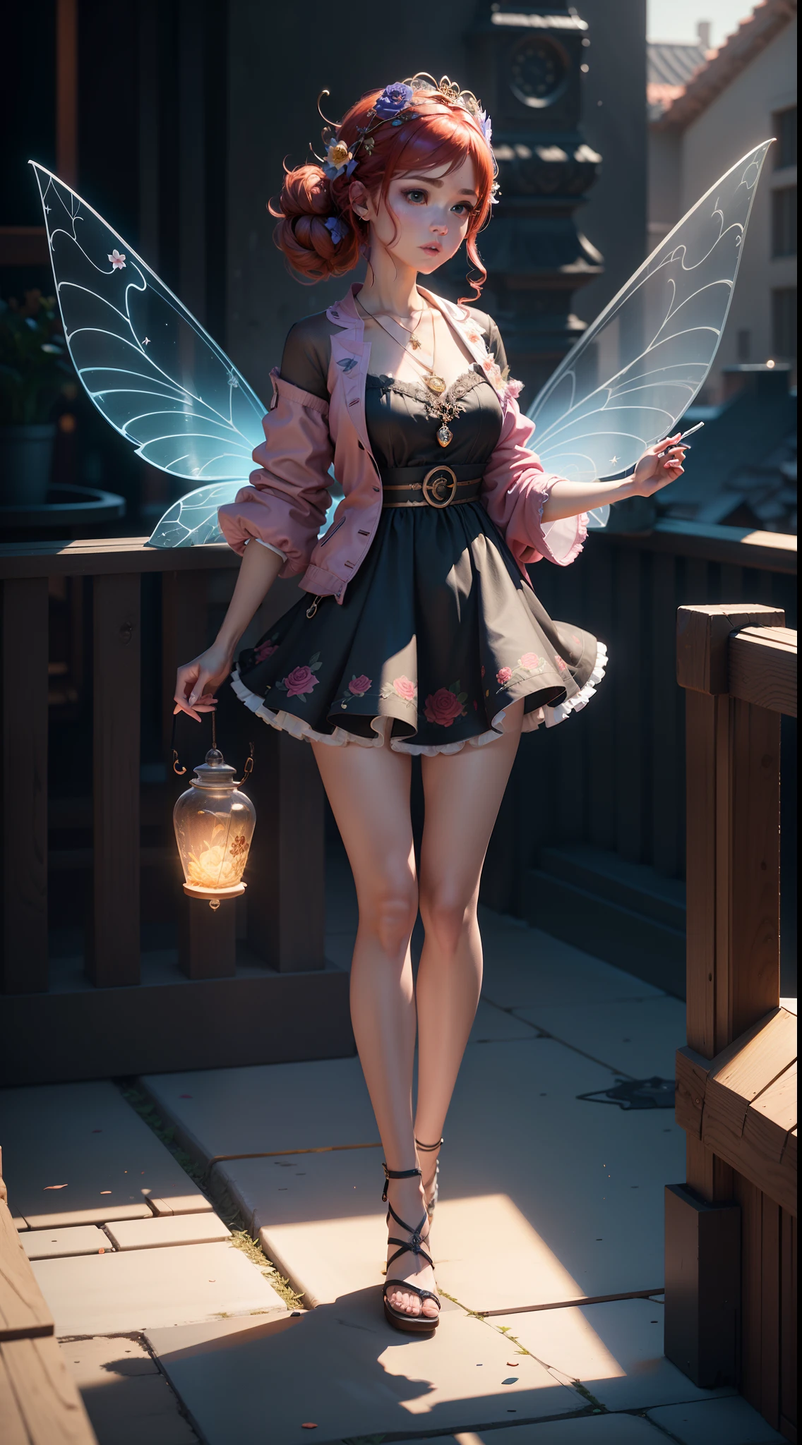 a young asian girl, wearing pink golden transparent dress, full body, ribbon on hair, stunning 3d render of a fairy, pixie character, portrait of a fairy, beautiful fairy, portrait of fairy, magical fairy background, beeple and jeremiah ketner, space flower fairy, cute 3 d render, faerie, adorable digital painting, beautiful render of a fairytale, penis penetration on vagina