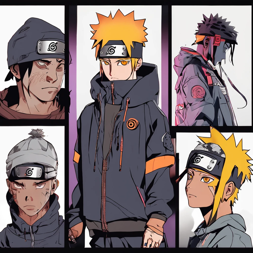 Naruto in streetwear style