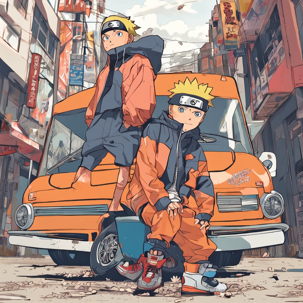 Naruto in streetwear style