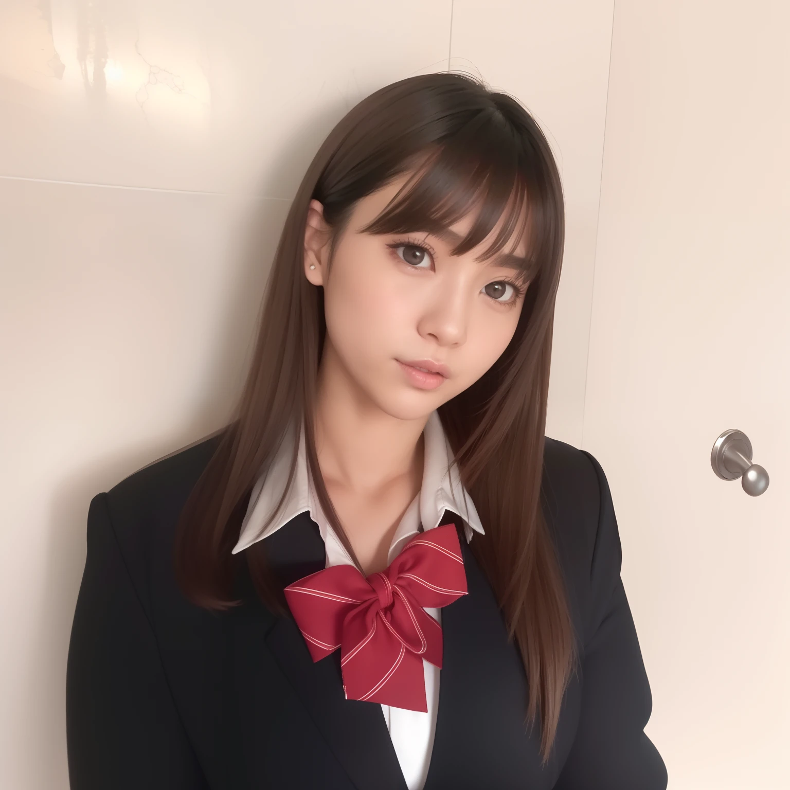 、(Dynamic lighting)、(Highly detailed CG)、(highlydetailed skin)、(Very high resolution)、(Toned body)、(Photorealsitic)、(hight resolution)、(8K)、  (Tecateca oily skin)、鎖骨、hipbone、Dolce、short-hair、Ahoge、(Chest exposed)、shortpants、red blush、sideways Facing、embarrassed from、(Chest Pulling)、(teats)、nudde、 NSFW