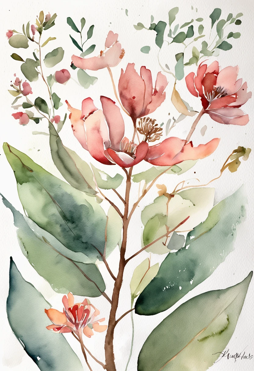 Eucalyptus/florals/poster for