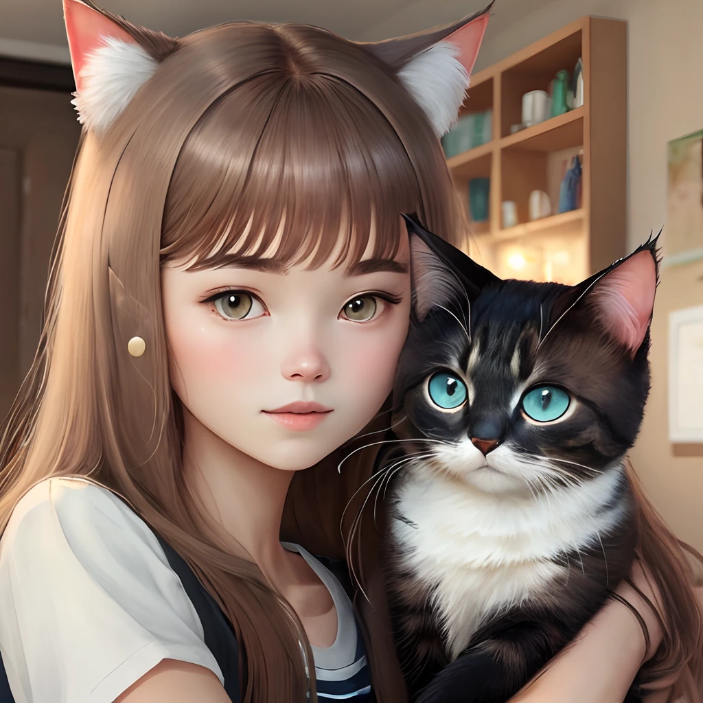 whaite hair,Young,catss
