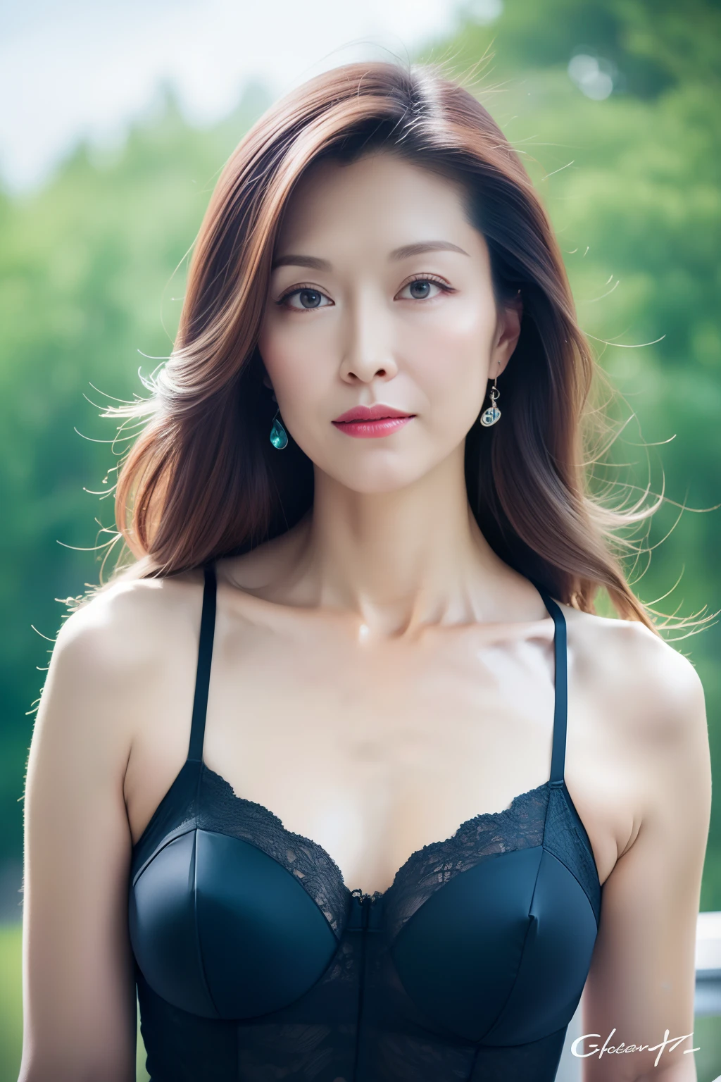 (Masterpiece, Realistic:1.3), (extremly intricate:1.2), (Photorealistic:1.4), (Extremely delicate), (Ultra photo realsisim:1.3), (a high detail RAW color professional full body photo), hyperrealism photography, Extremely detailed Cg Unity 8K wallpaper, hyper HD, hdr, RAW photo, Digital SLR, hyperrealistic 3 d render, minimalistic composition,with clean lines,Subtle changes in hue, Evokes a sense of simplicity and serenity, Penny, In a peaceful and charming kingdom, Peaceful garden blooming, Zen-like beauty,Brings a sense of inner peace, lapis lazuli, metallic luster,Gives gemstones a reflective and polished look, robed, woman, Average height, shades, Square face, brown tanned skin, Dark brown hair, teal eyes, Straight nose, full pouty lips, Sharp chin, Shoulder-length hair, Coarse hair, Rough waves, Enlargement of the chest, Stud earrings, Rose glossy lipstick, nijistyle, A pair of GGX heels, High heels, Stockings, Lace trim, Pantyhose, lace choker, Narrow waist, huge boob, noona,The whole body is photographed with long black legs