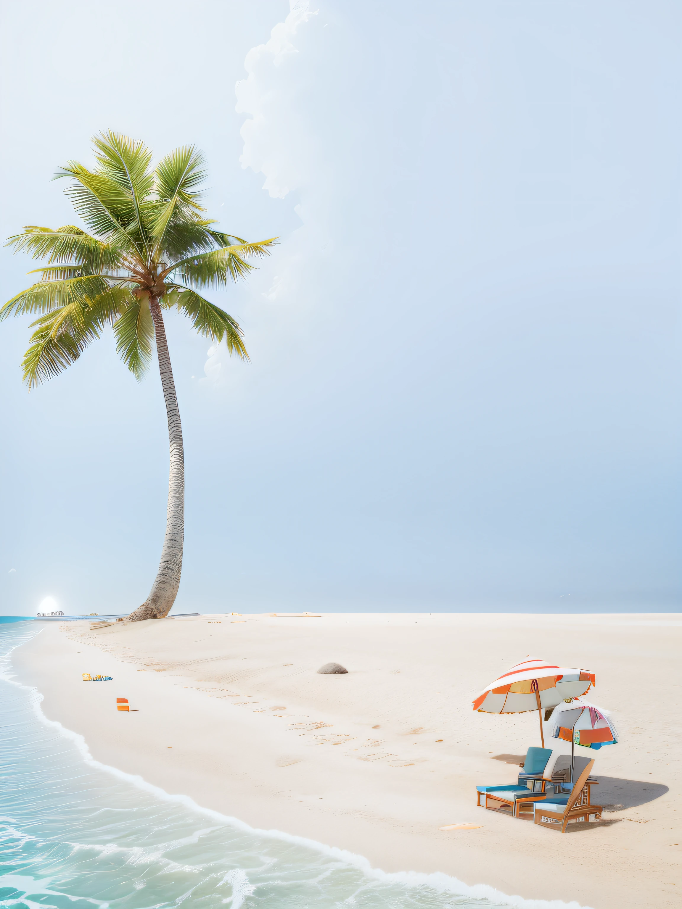 sandbeach,Coconut Tree,ocean water,Whoops the sun
