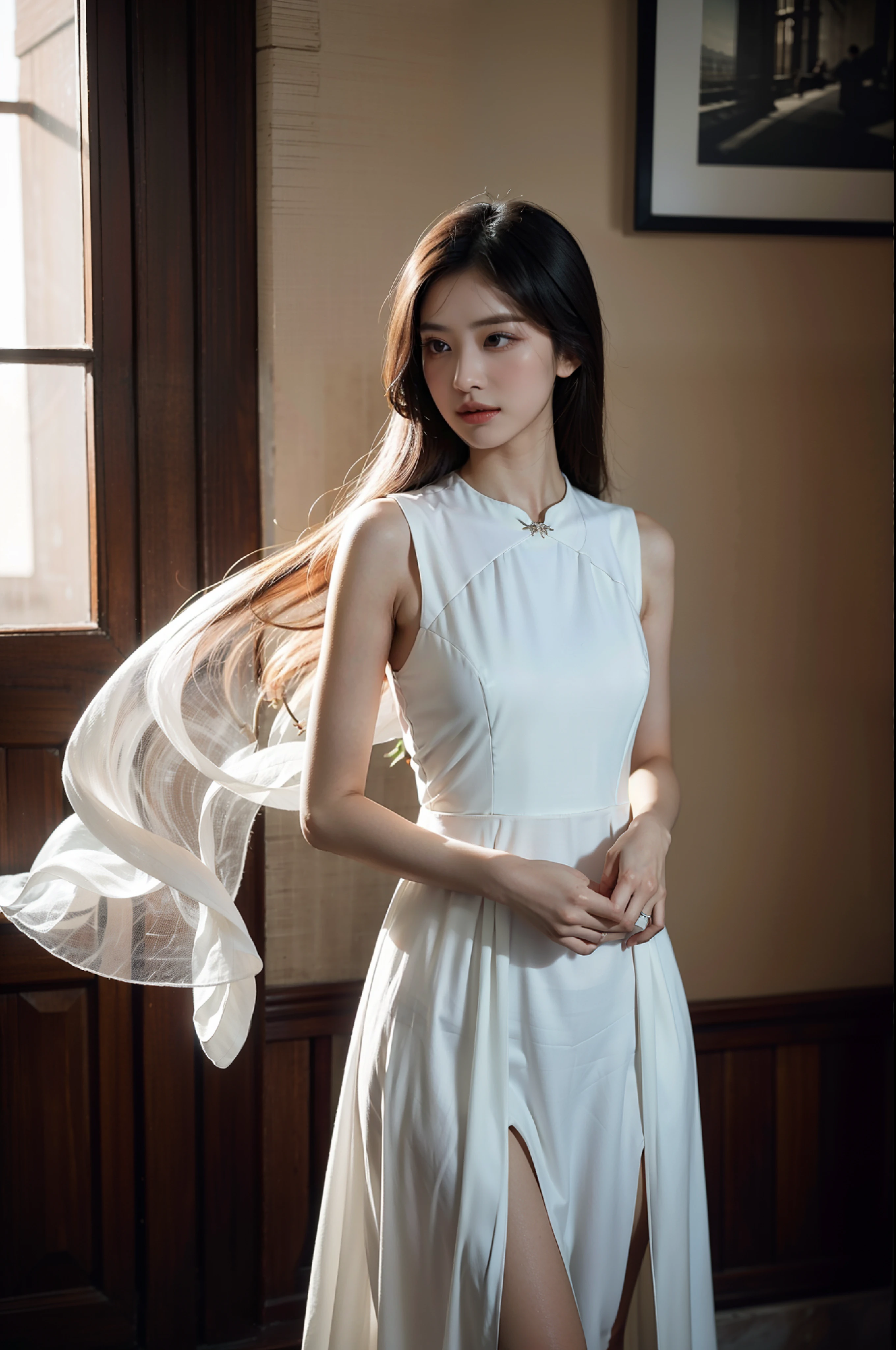 Chinese fashion photography,Dreamy,Lotus leaf,A couple,Women wear long white dresses,Men wear suits,pretty,Realiy:1.4,16k,film effect,vogue photography,Works of masters,tmasterpiece:1.4,Super resolution,Nikon D850 shot,primitive,ultra-wide-angle,Low-camera shooting,