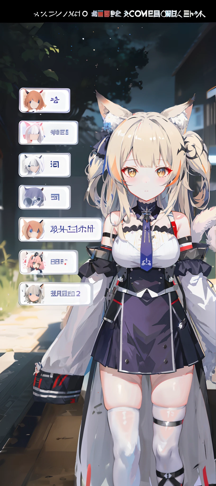 Anime characters wearing cat ears and tail costumes, 《azur lane》role, azur lane style, sakimichan hdri, girls frontline style, Fine details. Girl front, From Arknights, A scene from the《azur lane》videogame, from girls frontline, 8 k character details, m4 sopmod ii girls frontline, Kantai collection style