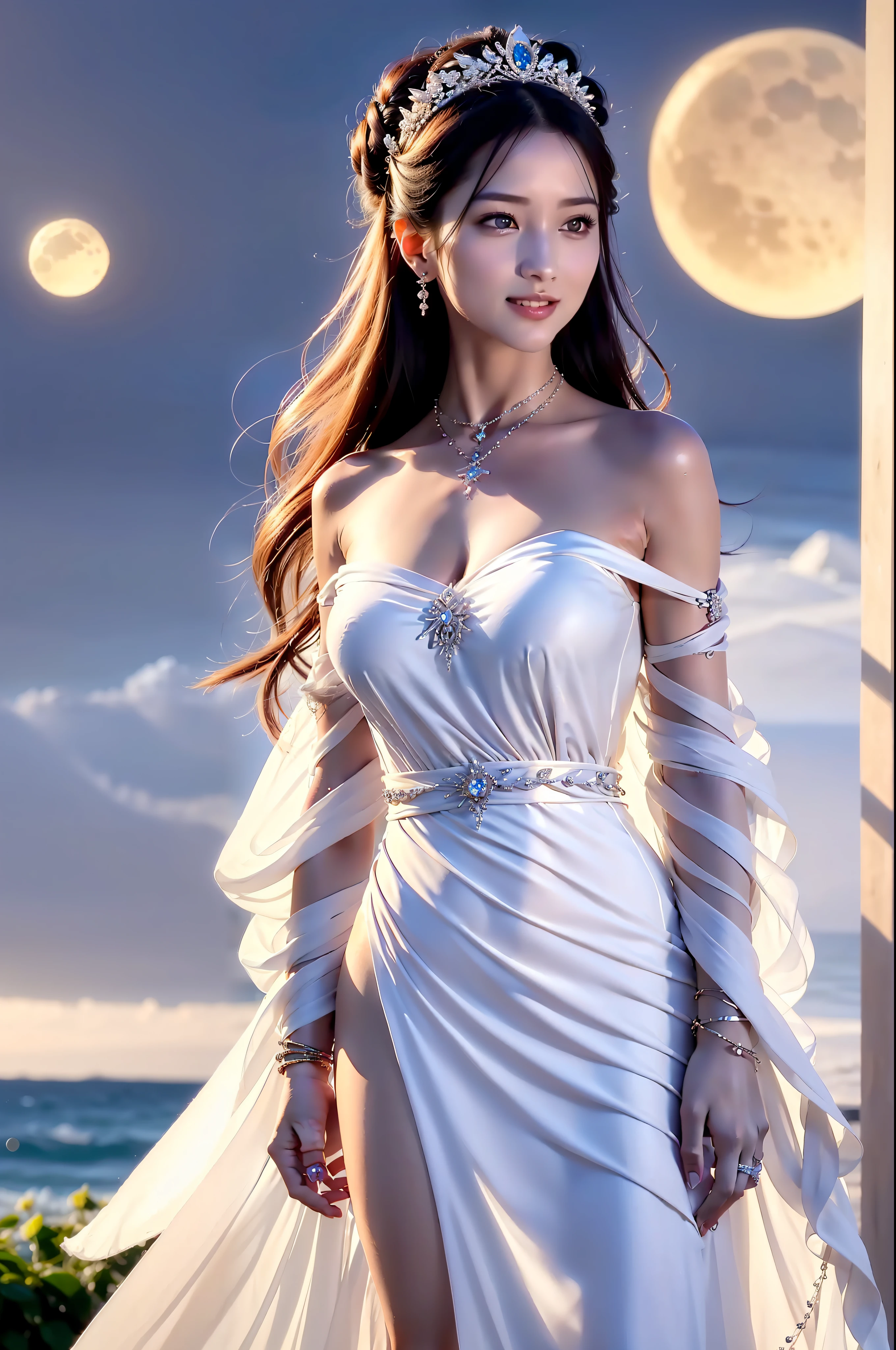 (very beautiful women), Happy smile, Lovely, gorgeous diamonds are so attractive, lots of roses, Beautiful roses, diamond sparkles, Wonderful, Pure love, Love, very real and wonderful details, wonderfully beautiful details, very eyes Amazing dress, Affection, Beautiful scenery, ((full of beautiful diamonds and roses)), Dazzling light, nonrealistic, children's storybook, fantasy, Top quality, hyper HD, ultra fine detailed (hyper HD: 1.4), Professional photography, RAW images, (Realistic, Photorealistic: 1.37),Meticulous angel wings,elvish ears,silver bracelet,Anklet detail,female pervert,Attractive eye portrayal,Finger sky,Fair long legs,See-through black silk,Skysky,thunder