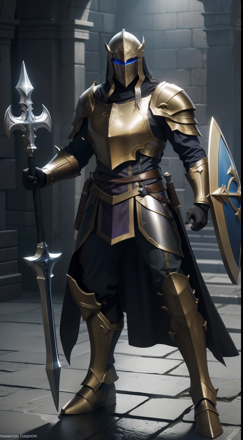 paladin, shield, holy spear, rooster, holy light, masterpiece, 3d render, high quality, high detailed, epic, dynamic effect, specular lighting, hdr, 8k full body picture quality, nanite raytraced, 8k resolution, intricate, dramatic, best quality, ultra high res, illustration, rich colors and exaggerated shapes