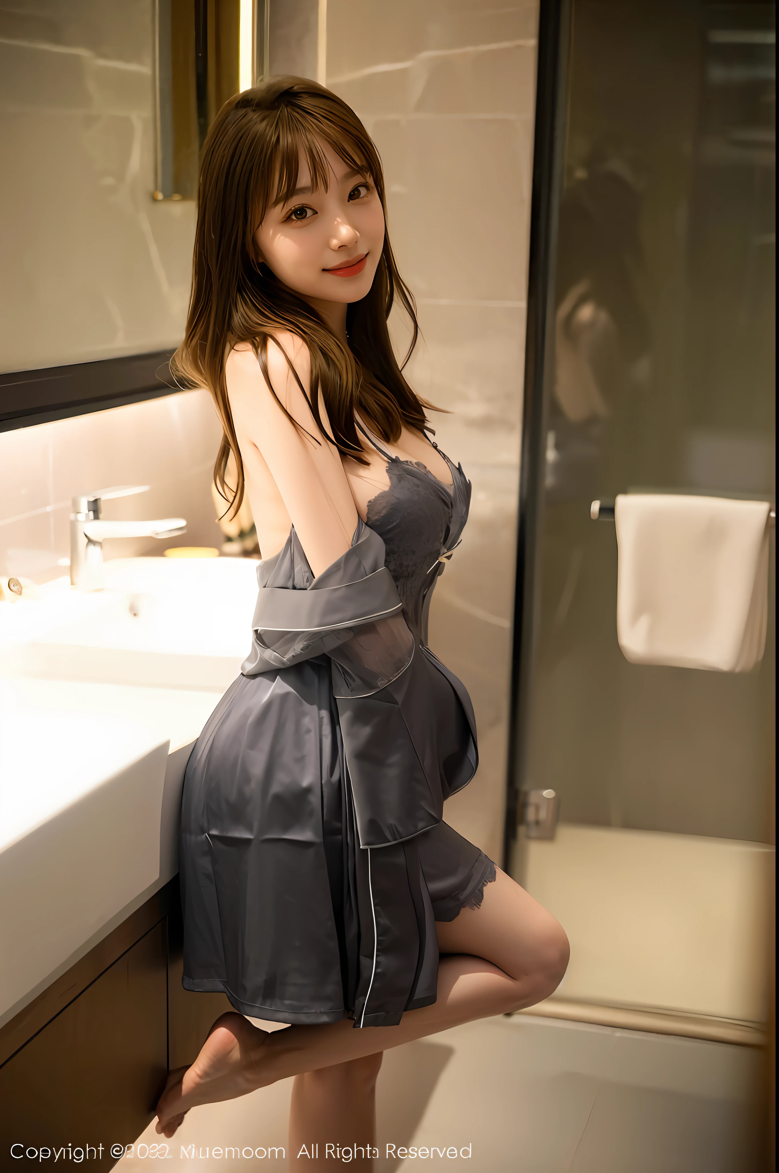 Firm and beautiful face,Charming smile,