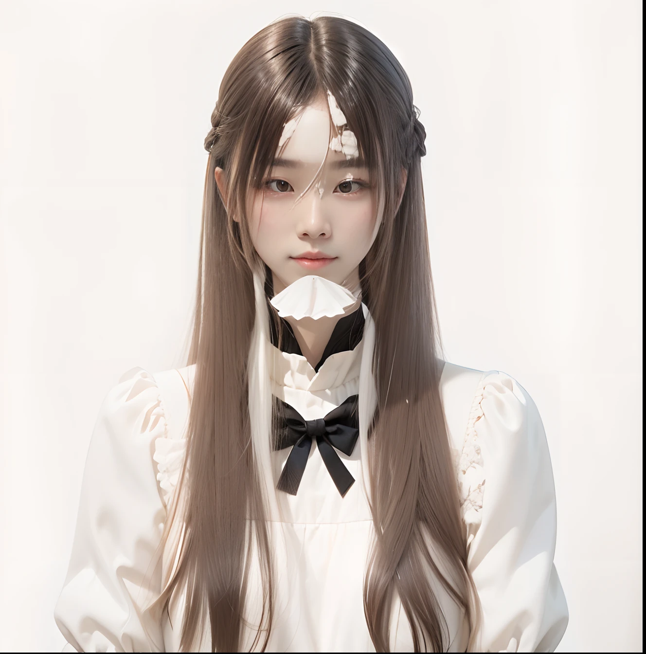 Gentle and lovely,Milk tea hair,White skin of the