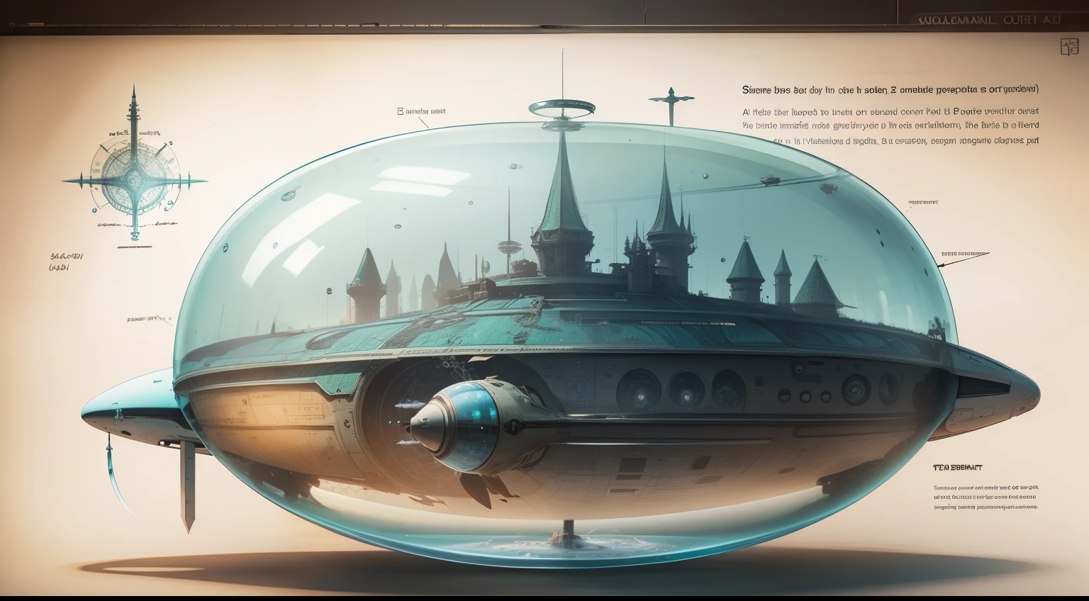Bubble transparent aircraft,The perfect blend of creatures,venat,Nipple Ring,Rough old,Cartographic,Schematic description,annotated,Hand drawn design drawings