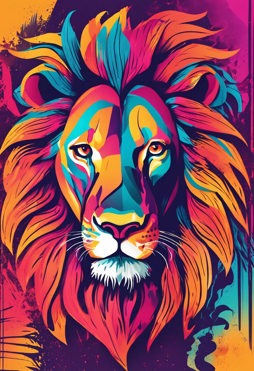 Create a lion logo for vibrant digital channels, High-resolution color