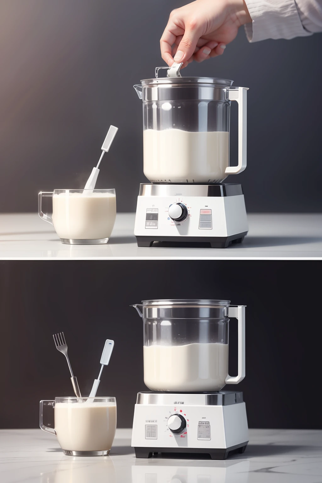 Taiwan home appliances,Machine for mixing milk ,European and American style ,exquisitedetails,Young style,Delicate and small,Touch the keys,Plastic housing,Electroplated decorative parts,Minimalist design