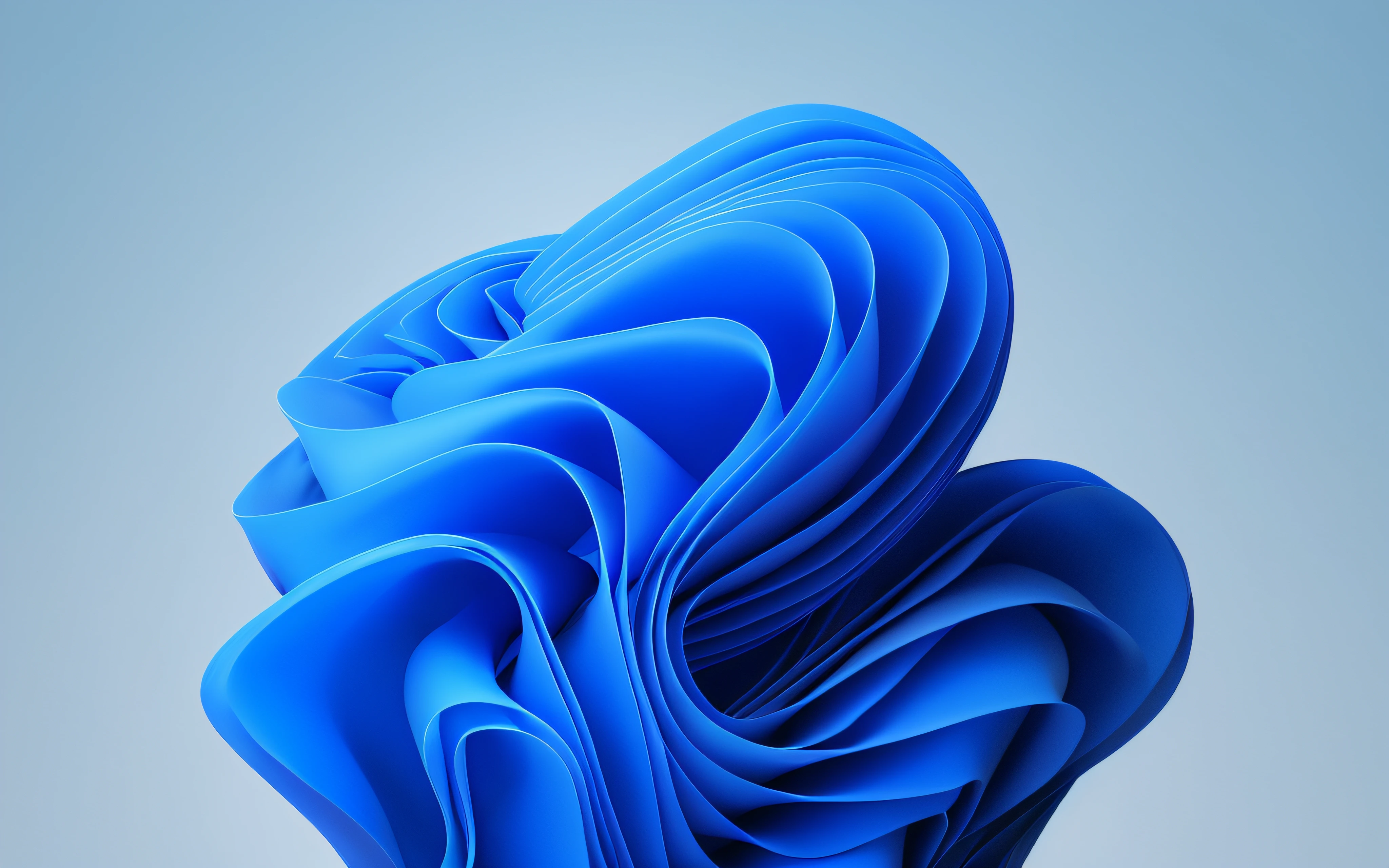 There is a blue paper sculpture that looks like a wave, abstract cloth simulation, abstract 3d rendering, stylized dynamic folds, flowing forms, stylized layered shapes, 3d abstract render overlayed, epic 3 d abstract model, blue realistic 3 d render, twisted shapes, interacte smooth flowing lines, flowing material, 3 d material