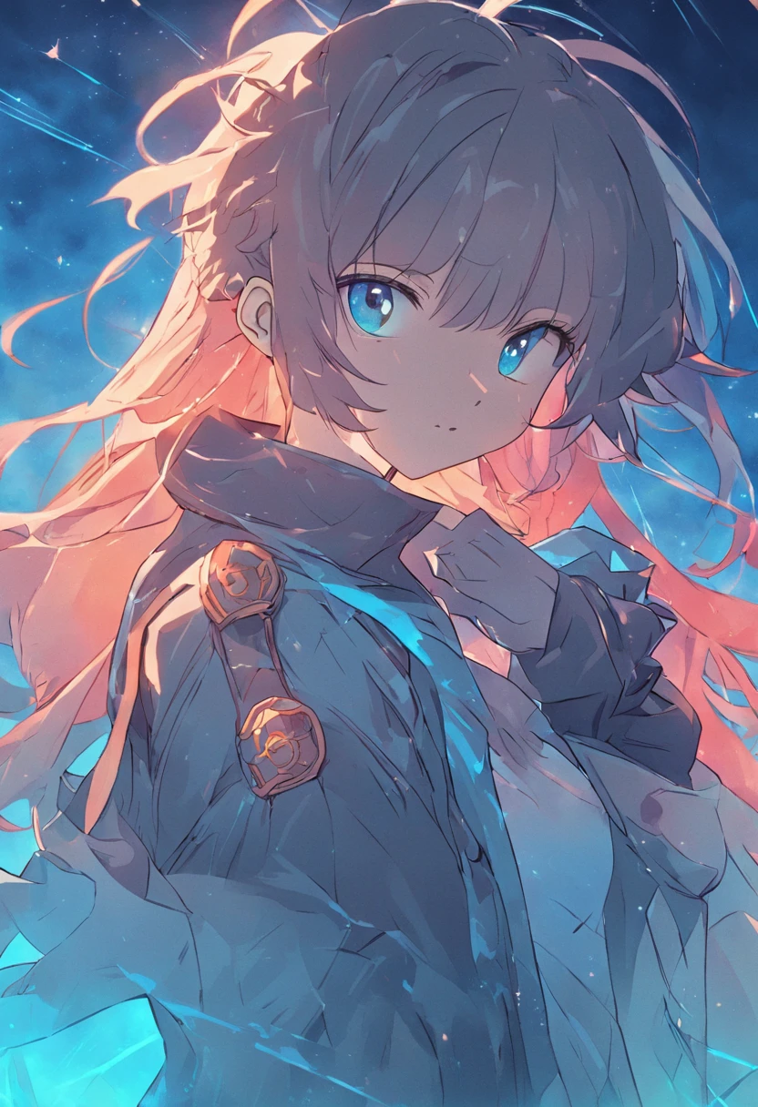 Close up of cartoon characters on blue background, mobile game, Public welfare poster, mobile game style, 9K, 9 k, ƒ 1. 8, ƒ1.8, image, For AAA games, Banner, 🚿🗝📝