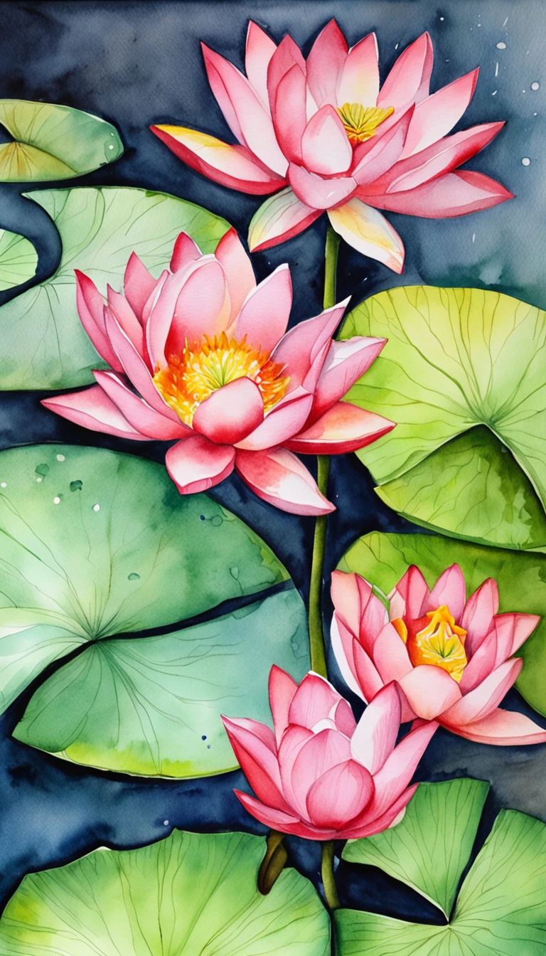 ponds,Dew on lotus leaves,There is a road next to it,Meticulous,Smudge,low-saturation,Low contrast,Beautifully depicted,Works of masters,tmasterpiece