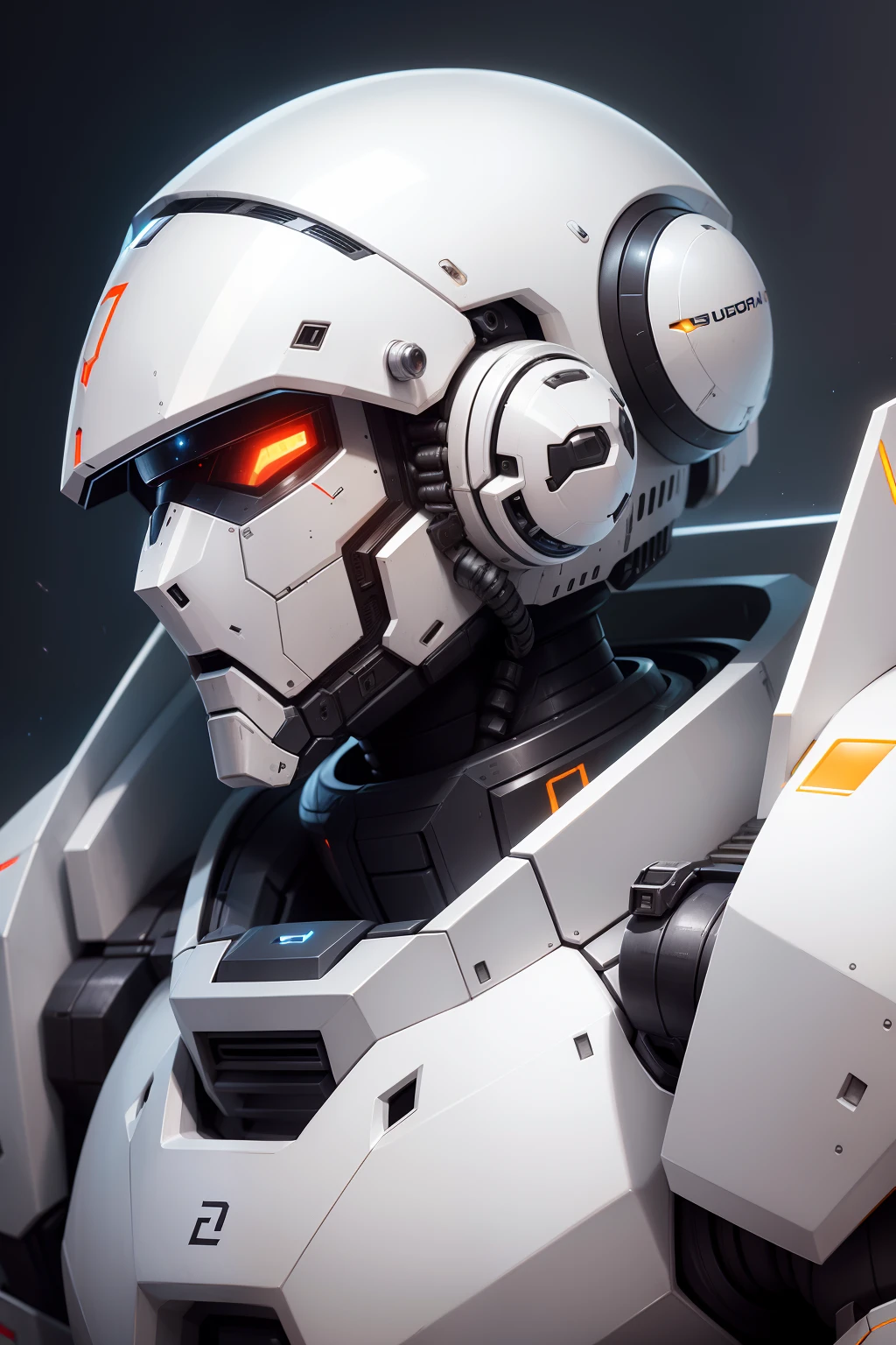 in white futuristic armor, Wear mecha network armor, futuristic robotic, scifi robots, , Portrait armored astronaut robot, warrior in sci-fi armour, Retro futuristic robot, Robot character design