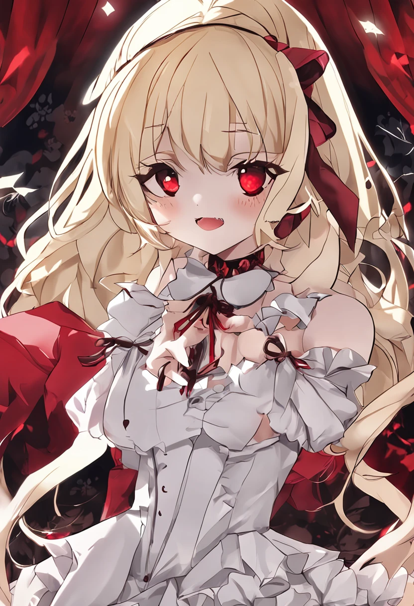 vampire blonde red eyes loli