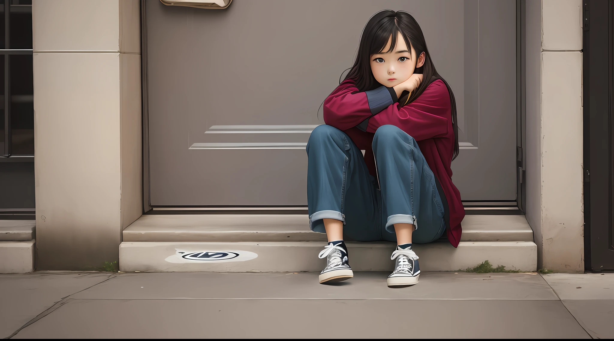 Girl in Converse