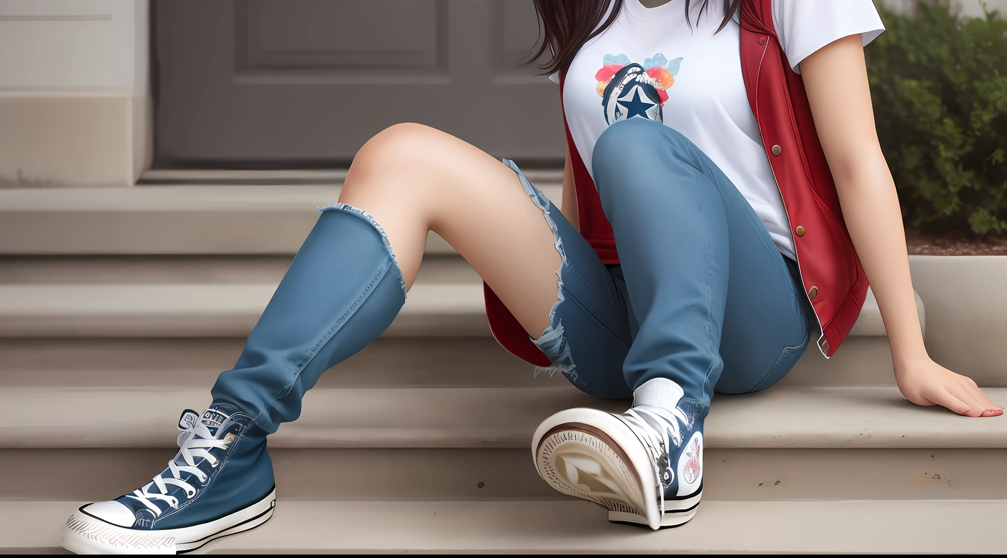Girl in Converse