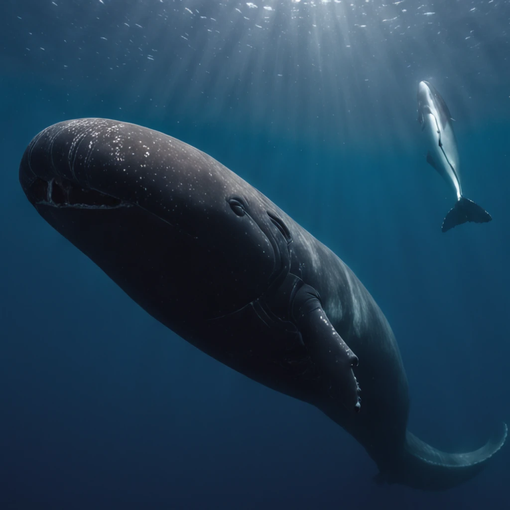 And giant whales in the deep sea