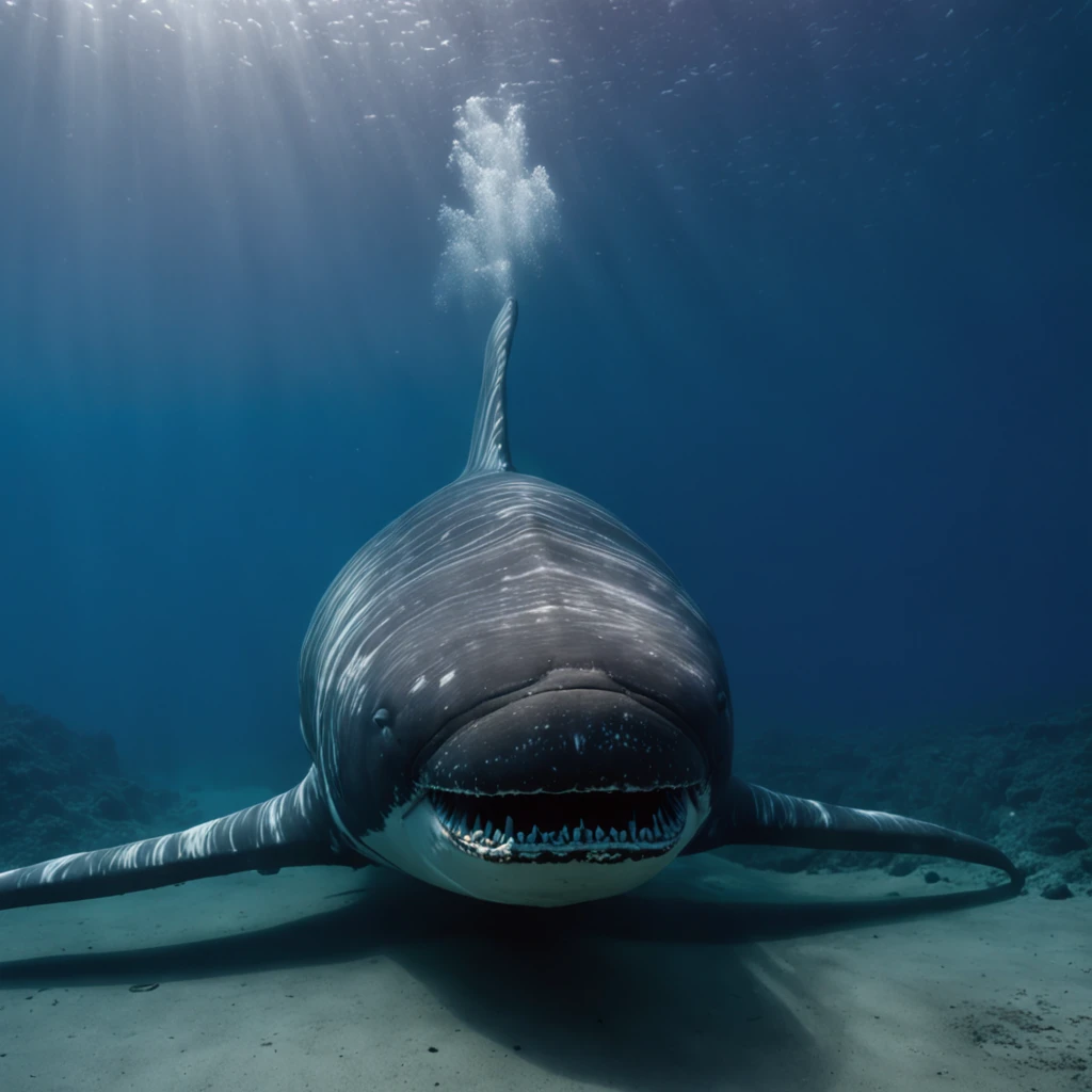And giant whales in the deep sea