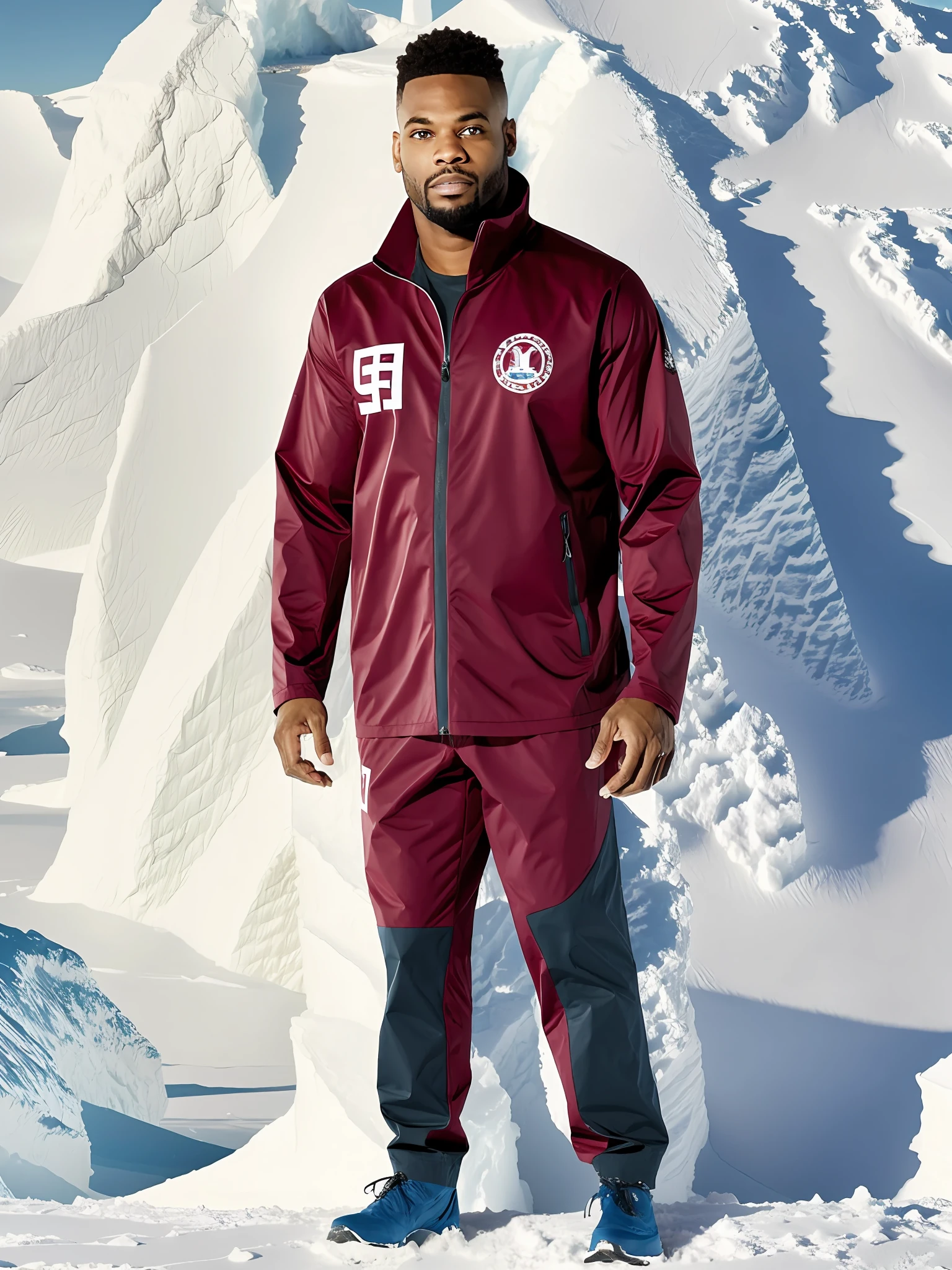 Clothes remain unchanged,Change the background to the Arctic Extreme Cold region,4K,Ultra photo realsisim,The details are accurate