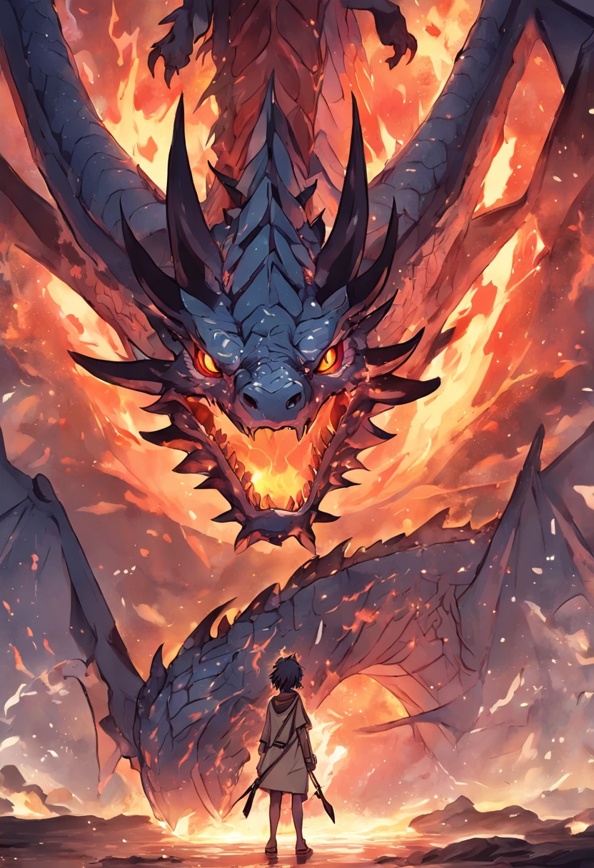 book cover, drawing of a dragon