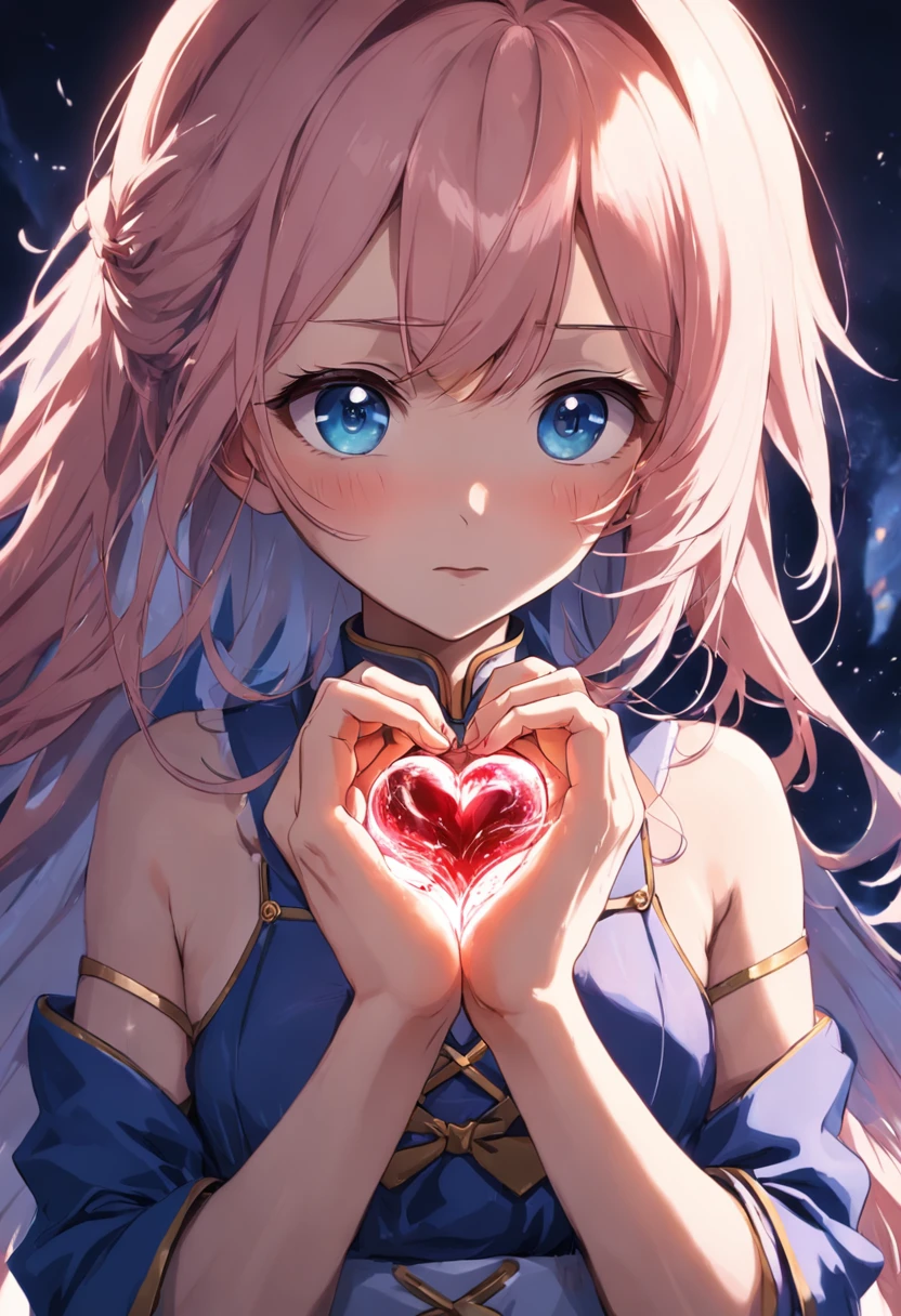 Draw an illustration of a hand grabbing a heart。With the image of a hand wrapping around the heart、Express your love or courage。Hand movements and heart designs、It is a point that conveys warmth and empathy。
