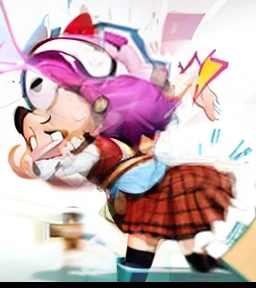 Spanking two-dimensional girl
