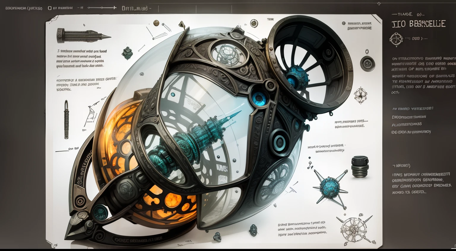 4 types of ancient bubble transparent survival capsule，The perfect fusion of mechanics and biology，venat，Nipple Ring，Rough old，Cartographic，Schematic description，annotated，Hand drawn design drawings