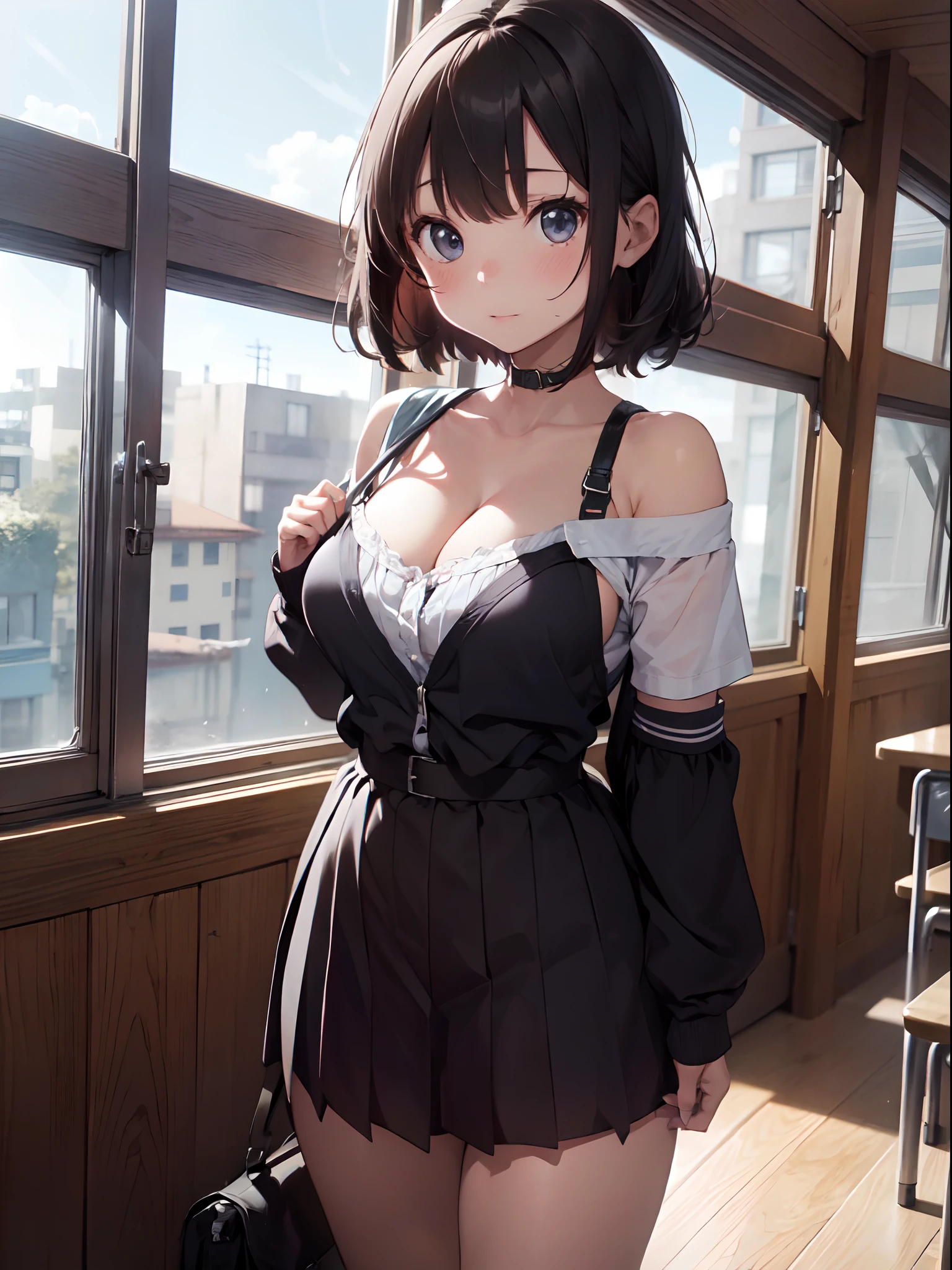 Film photography, 1girll , (((Whole body ))) , Dynamic posture
Large breasts,cleavage,The shoulder straps slip off,Off-the-shoulder attire,school uniform
character: School of Magic Prodigy
style: Dream School
Extraordinary features: Master multiple elemental magic