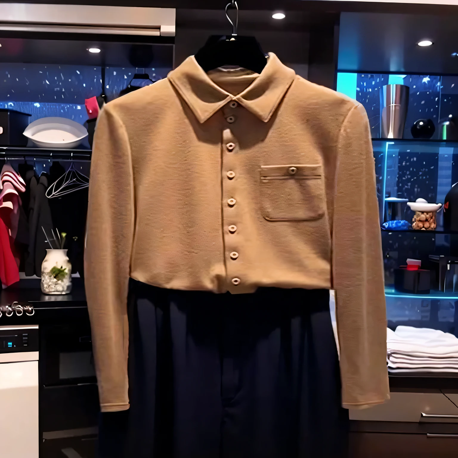 Change to a counter wardrobe background