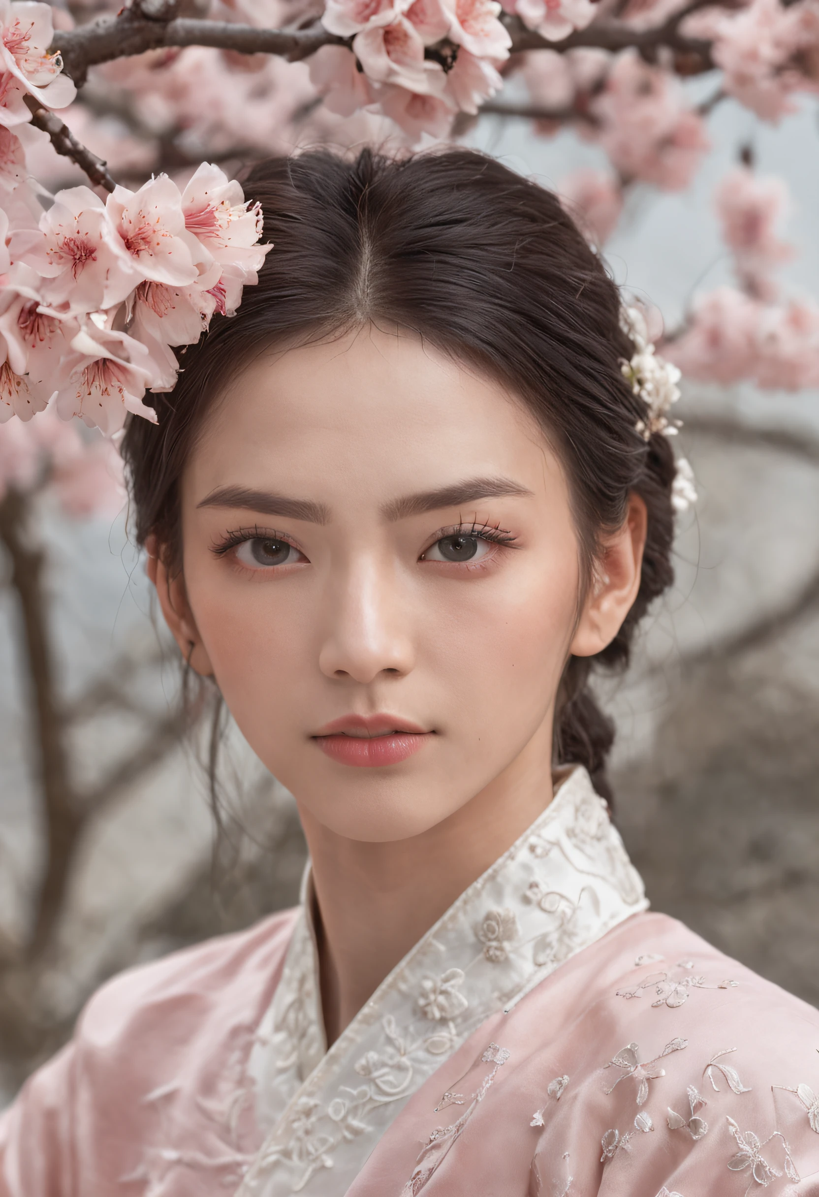 Hyper Real,Peach blossom eyes,Lying silkworm,Feeling cold,Cold white skin,brunette color hair,Crushed lid texture,A male god,Male celebrities,High value,tall nose bridge,