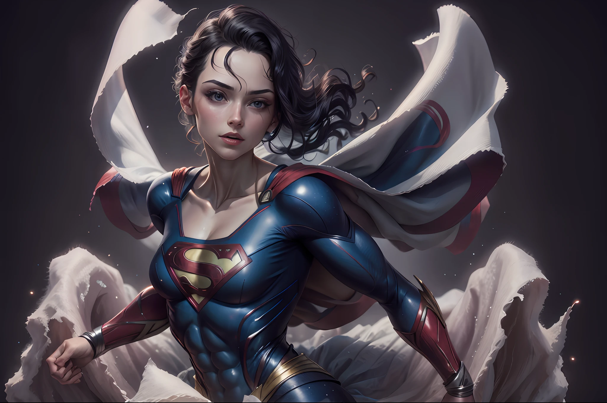 Woman in Superman clothes