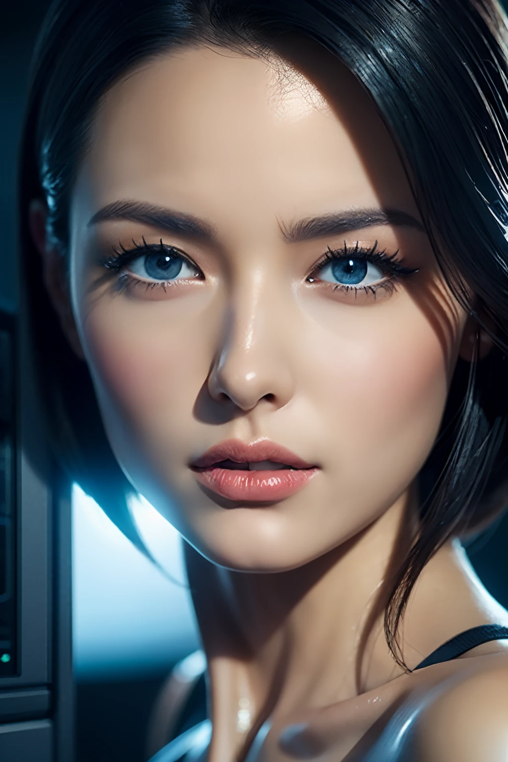 a close up of a woman, Computer Graphics by Raymond Hahn, Trends in CG society, Leonism, Pretty and lovely, Roche