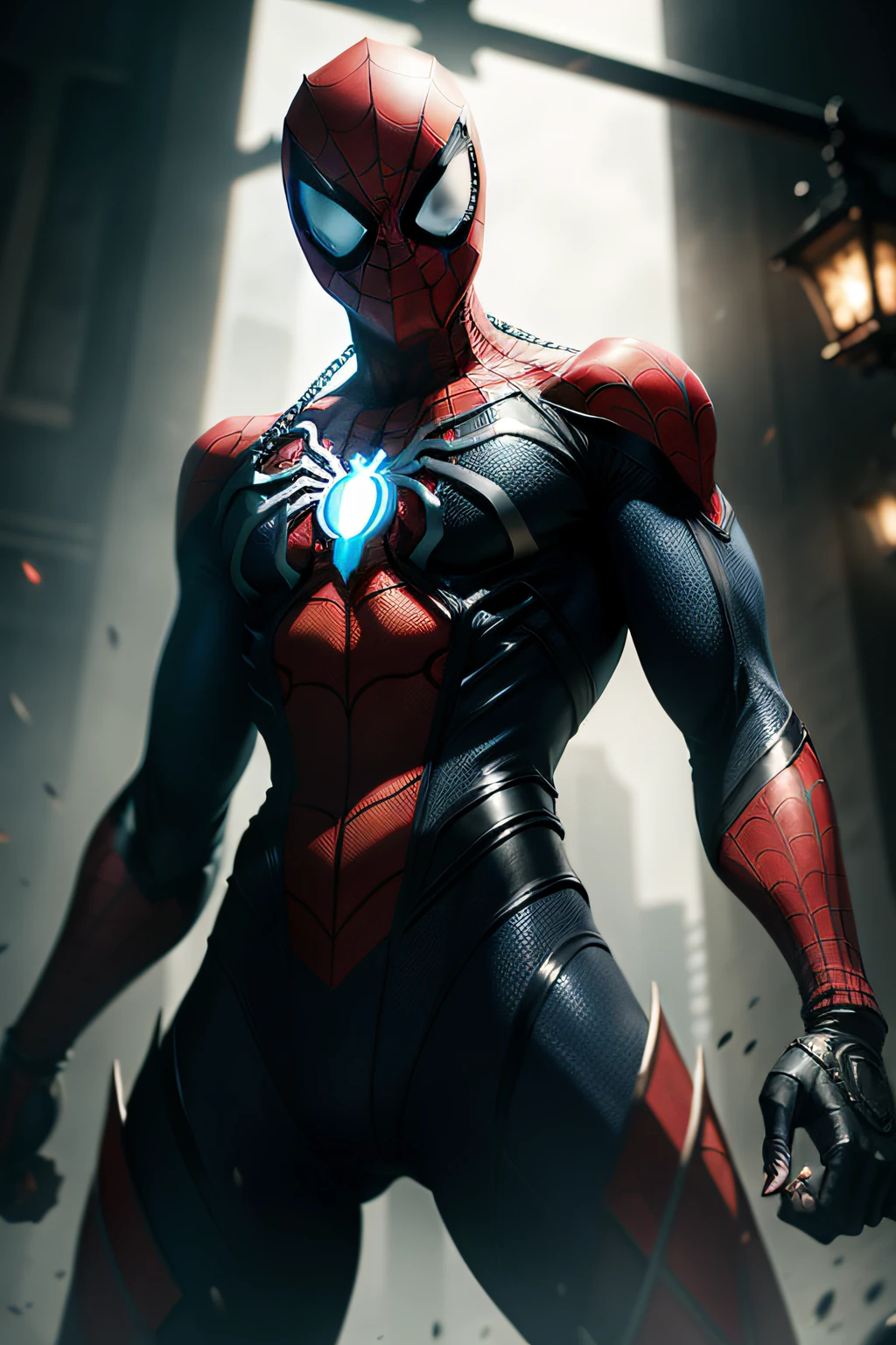 Spidey,Cyber style,Skeleton key,k hd,high light,Red eye
