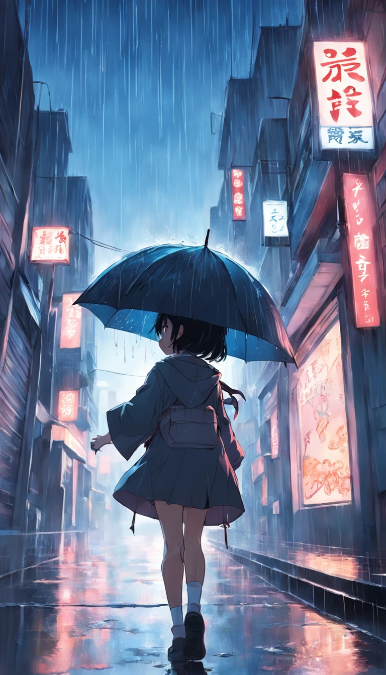 rainy days,Kizi,umbrellas,Turn Back