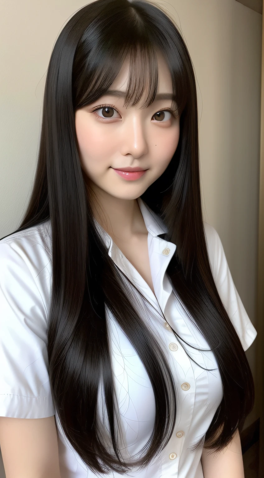 Hospital room、｟Nurse Uniform Cosplay｠、Longhaire、(​masterpiece、top-quality) 、Longhaire、absolutely outstanding image, very extremely beautiful、​masterpiece, top-quality,a picture, kawaii、(Colossal tits:1.2)、((20 year old woman:1.2))、Young adorable Japan face,8k,japanaese girl、realisitic