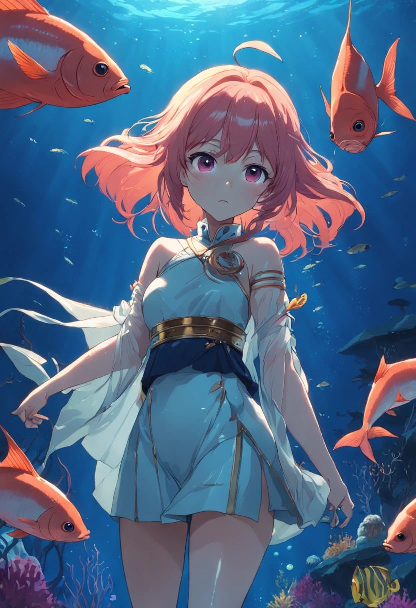 sea princess Pirana fish at deep water