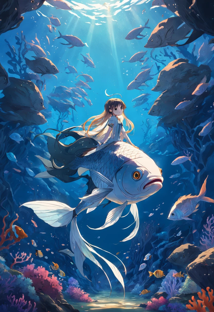 sea princess Pirana fish at deep water