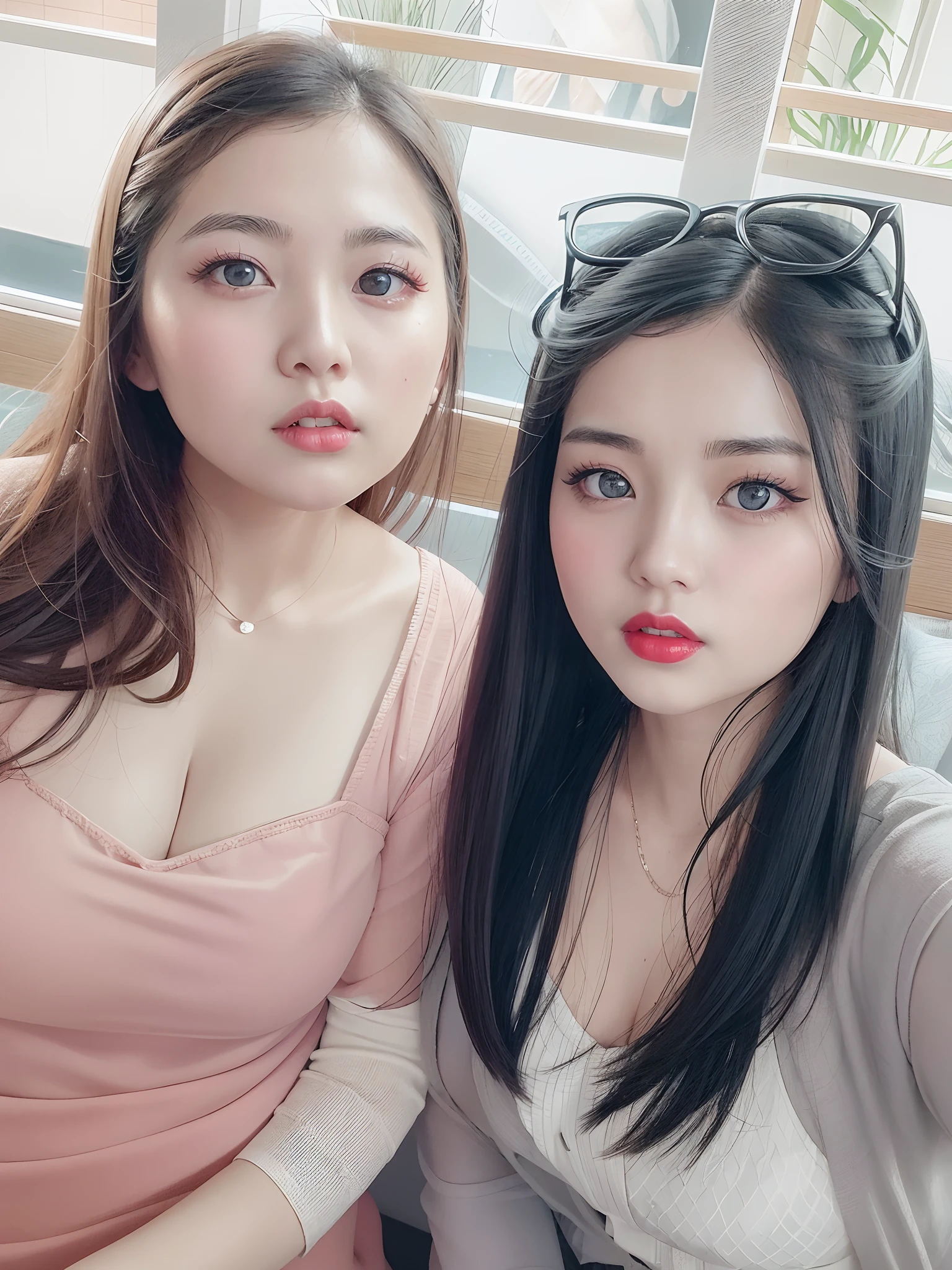 Group of busty Korean girls