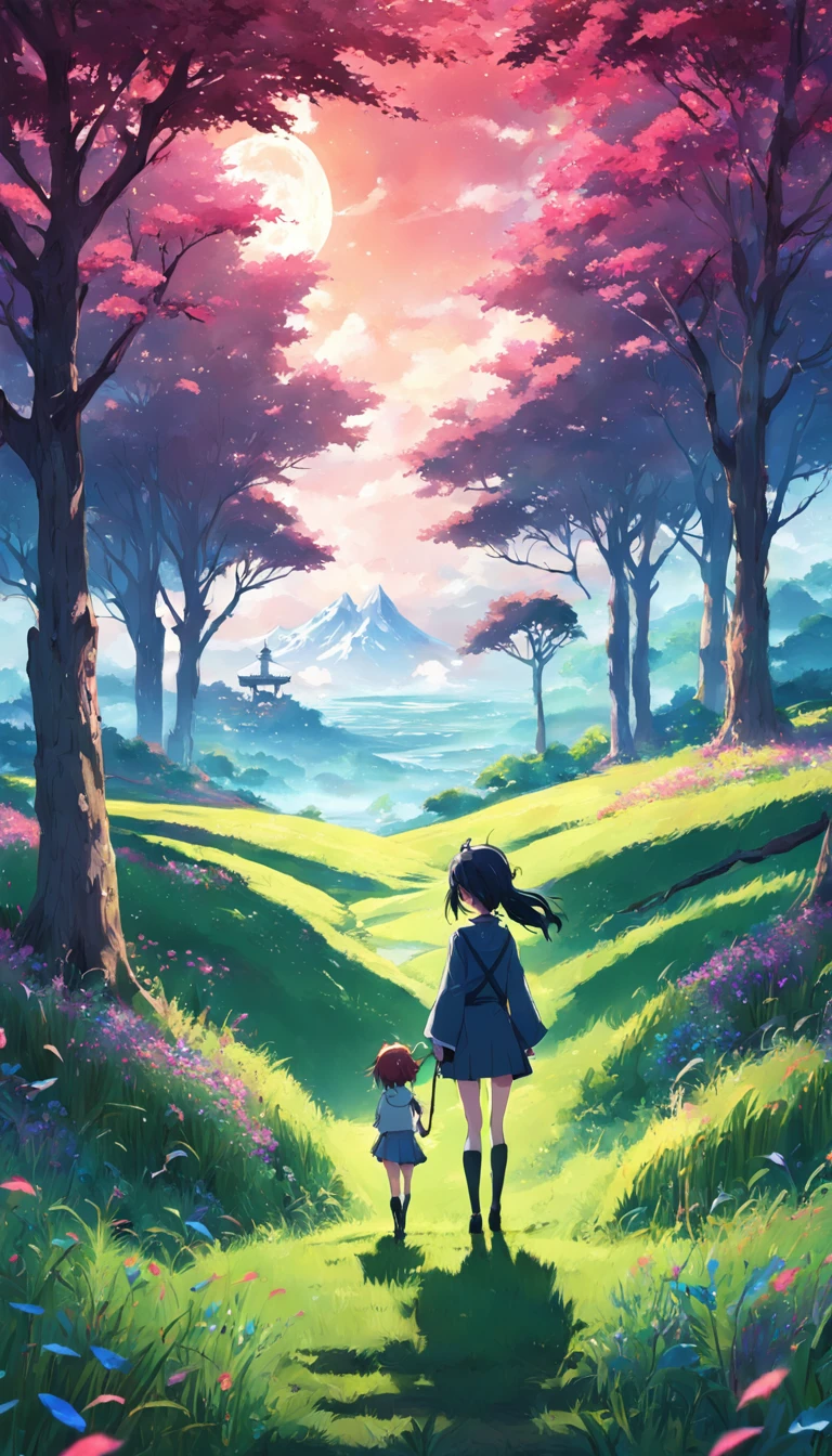 Kizi,grassy fields,themoon