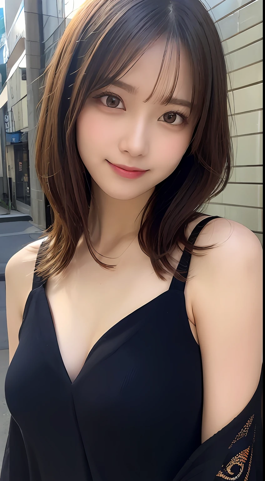 (masterpiece:1.3), (8k, Photorealistic, RAW Photos, Best image quality: 1.4), 20-year-old girl、(Random Hairstyles:1.2)、Super detailed face、Attention to detail、double eyelid、Sharp focus:1.2、Beautiful woman:1.4、Light brown hair、Highest quality、masterpiece、Ultra-high resolution、(Photorealistic:1.4)、Highly detailed and professional lighting、Black dress、Black Bikini、thin、smile、Black long hair、Deadly position、Clear Skin、Random pose、Shiny Hair、Sculpture model pose、whole body、Model style