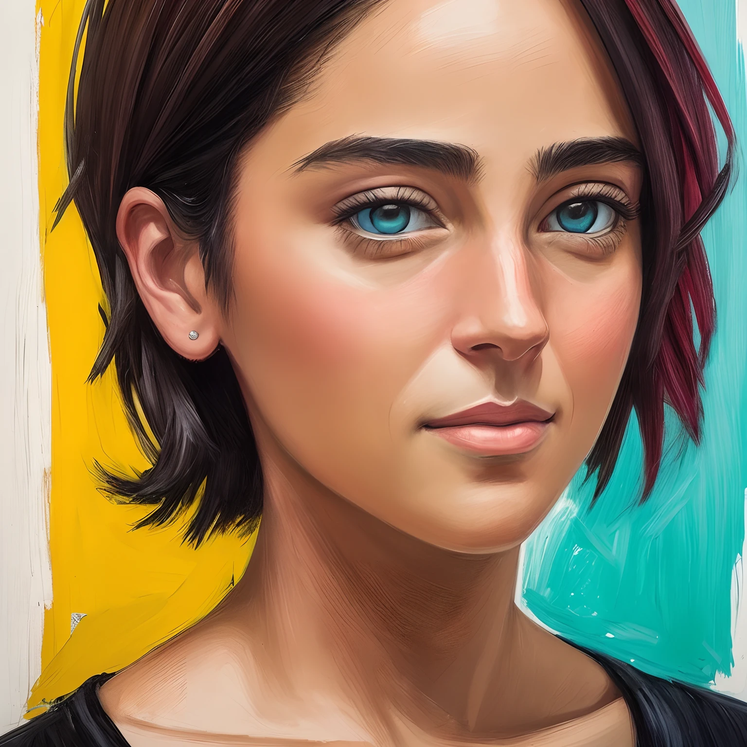 a realistic portrait of a painter, capturing their artistic style and personality. 50 --style raw --auto --s 2